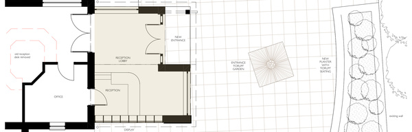 Plan of the Entrance Porch and Community Garden