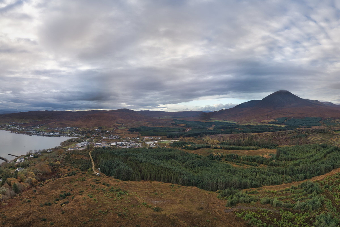 Broadford Community Woodland aerial view