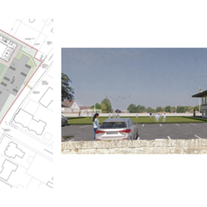 View from Lodgehill Road and Plan