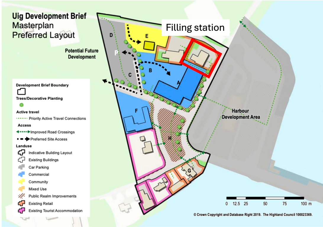 Uig pier Filling Station map.png