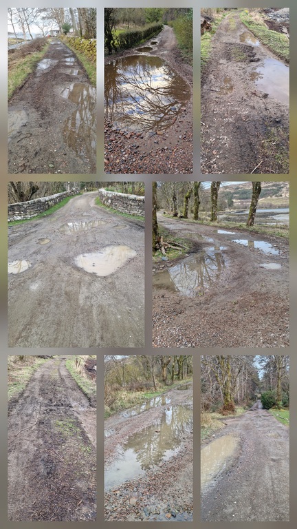 Example of Kinloch village road condition