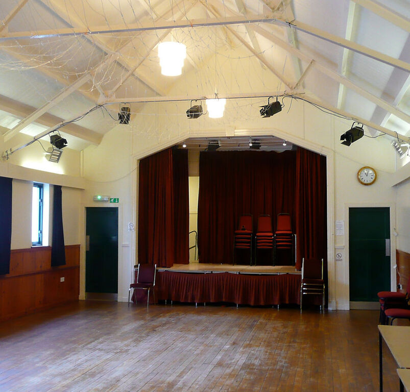 Plockton Village Hall looking towards stage