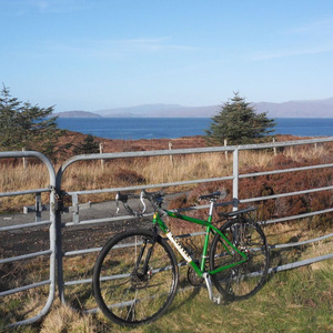 Route of Skye Cycle Way showing old disused road