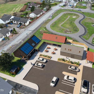Aerial view of Culbokie Community Hub