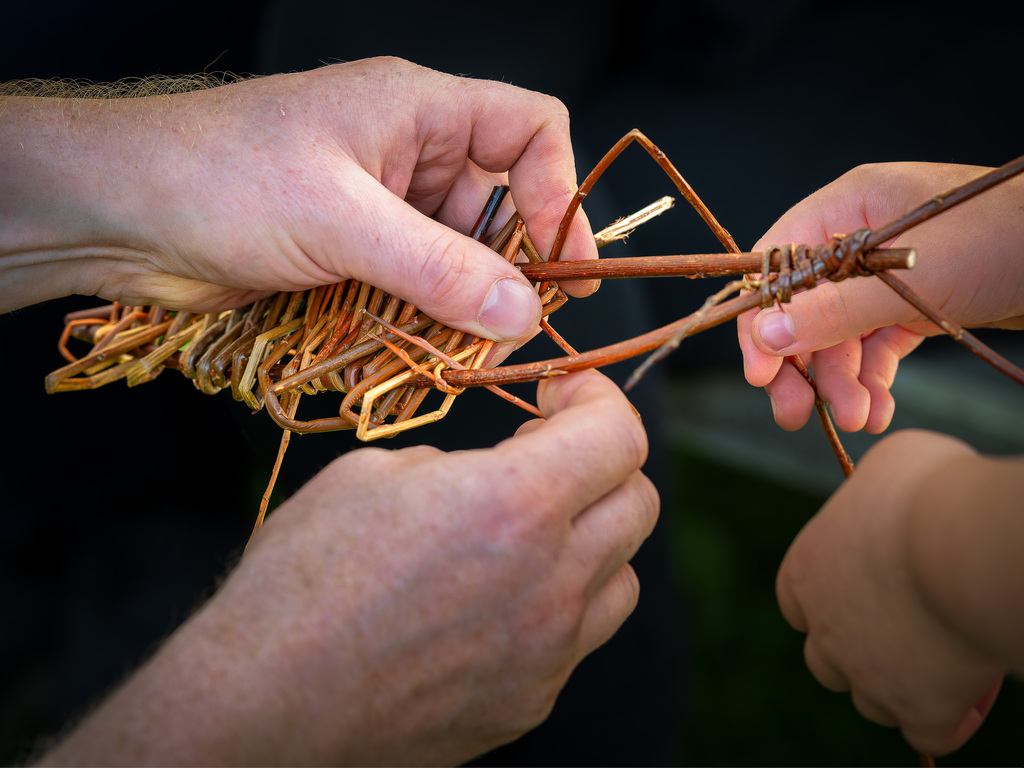 Willow weaving at Cromarty Museum